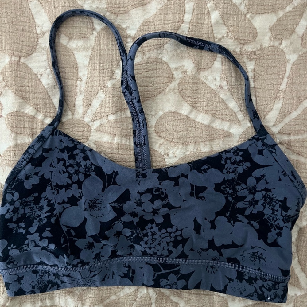 Lululemon Flow Y Bra *Nulu Efflorescent Nebula Black